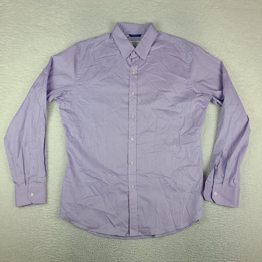 Teddy Stratford Shirt Mens XL / 5 Purple Solid Dress Button Up